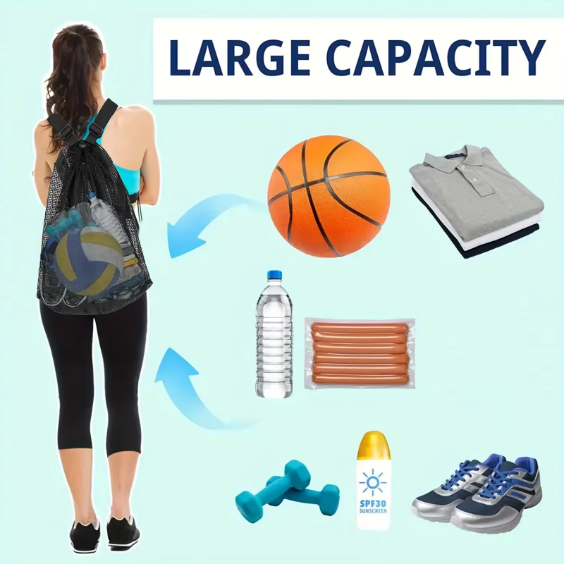 Portable Drawstring Mesh Backp - Drawstring Gym Bag recension och pris