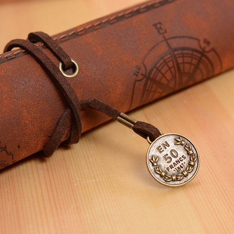Vintage Retro Treasure Map Pen - Leather Backpack Vintage recension och pris